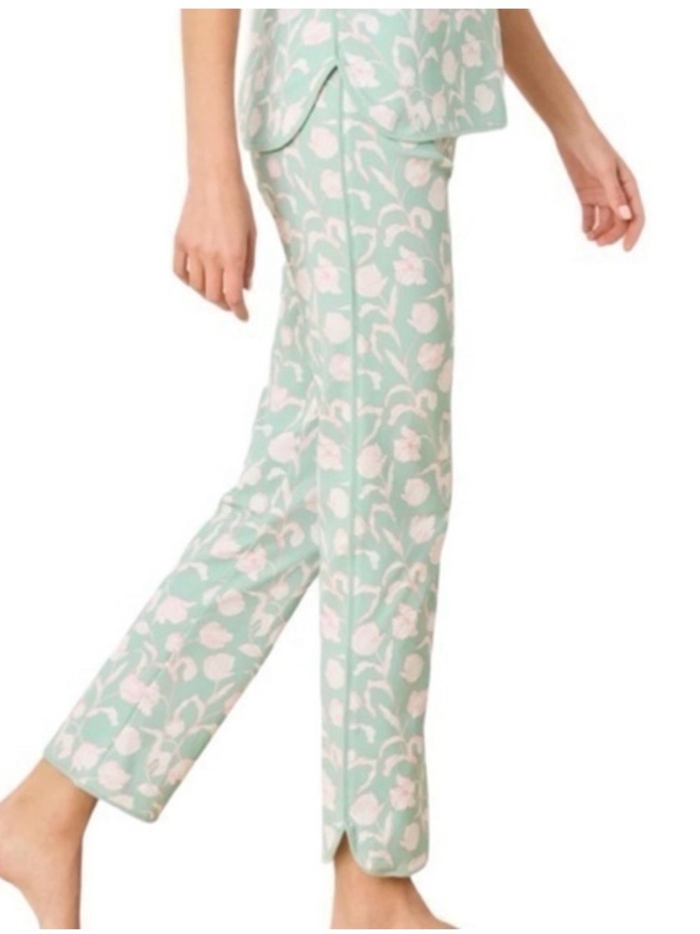 LAKE- Lounge Pajama Pants Parisian Green Vine Floral Size XS